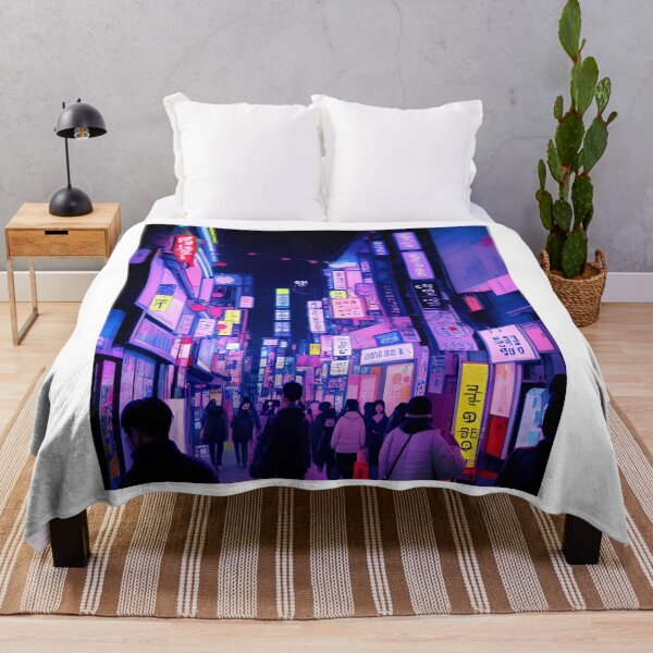 Item preview, Seoul Night Streetscape designed and sold by Places On Earth.