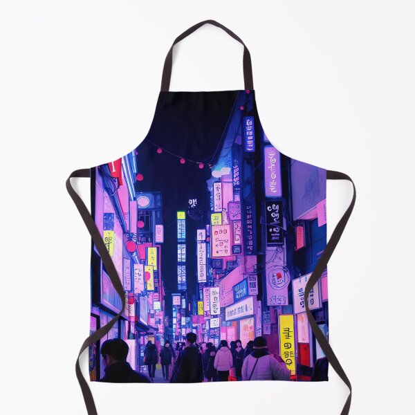 Item preview, Seoul Night Streetscape designed and sold by Places On Earth.