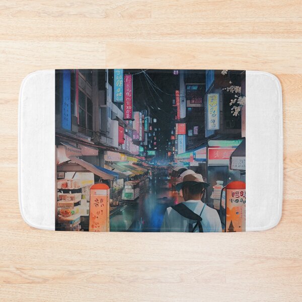 Item preview, Seoul Night Market: A Vibrant and Captivating Urban Scene designed and sold by Places On Earth.