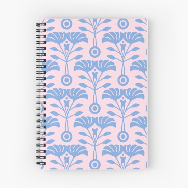 Item preview, ART NOUVEAU Floral Mid-Century Modern Damask Botanical Pattern in Lavender Purple on Pastel Pink - UnBlink Studio by Jackie Tahara designed and sold by Jackie Tahara of UnBlink Studio.