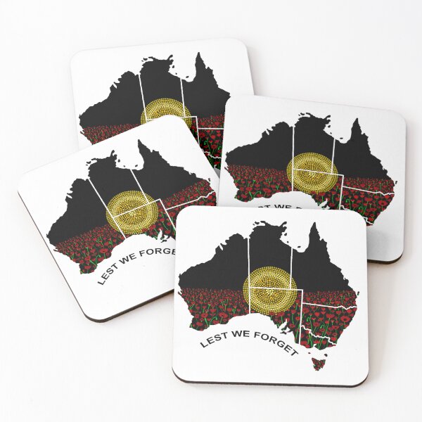 Item preview, Lest We Forget - Australia Map designed and sold by koorikicksart.