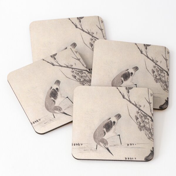 Item preview, Korean Painting Minhwa A Bird in the Creek designed and sold by tangerinemars.
