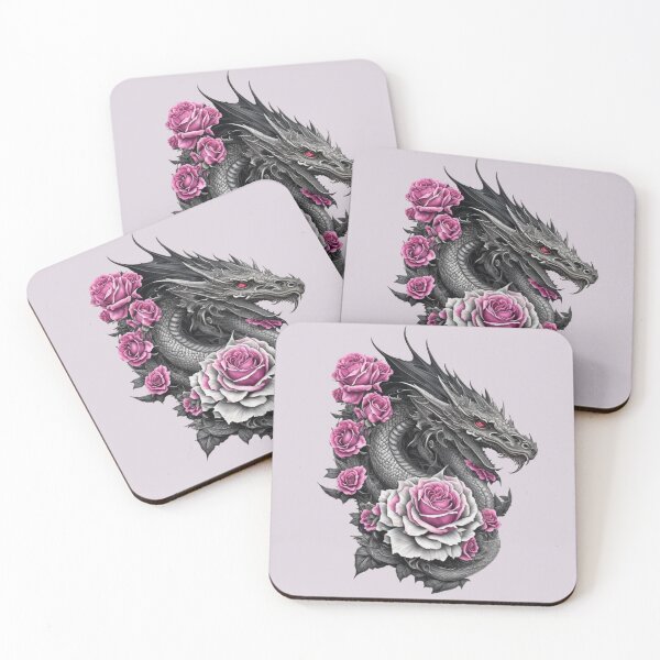 Item preview, Dragon In Pink Roses designed and sold by ttntt.