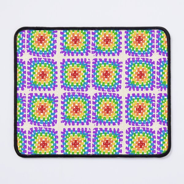 Item preview, Rainbow Crochet Granny Square Repeat designed and sold by ellejoyart.