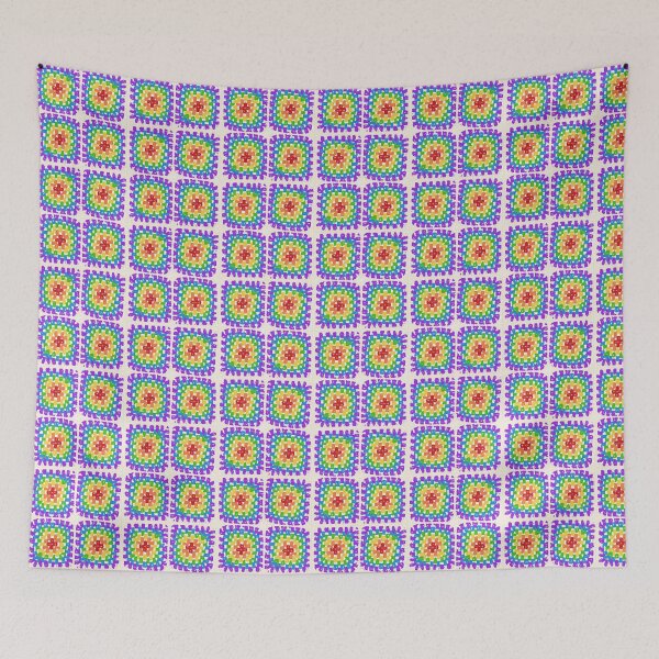 Item preview, Rainbow Crochet Granny Square Repeat designed and sold by ellejoyart.
