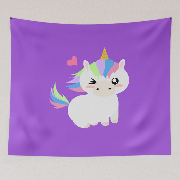 Item preview,  cute colorful winking unicorn designed and sold by yessebel.