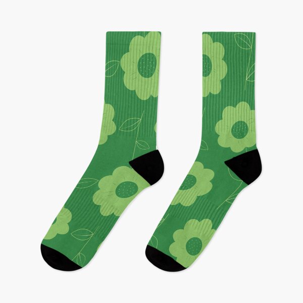 Item preview, Green bold floral pattern designed and sold by iCraftCafe.