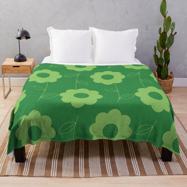 Item preview, Green bold floral pattern designed and sold by iCraftCafe.