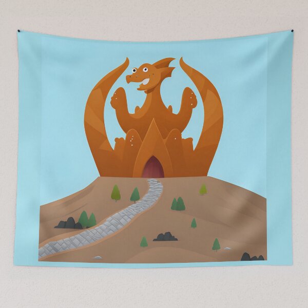Item preview, Dragon Castle on a Mountain Peak 1 designed and sold by RADRussell.