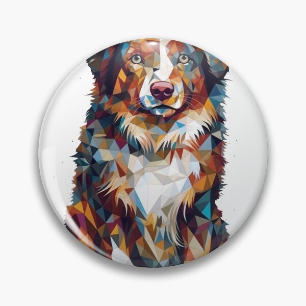 Aperçu de l'œuvre Australian Shepherd Geometric Art Collar - Pawfect créée et vendue par DooodleGod.