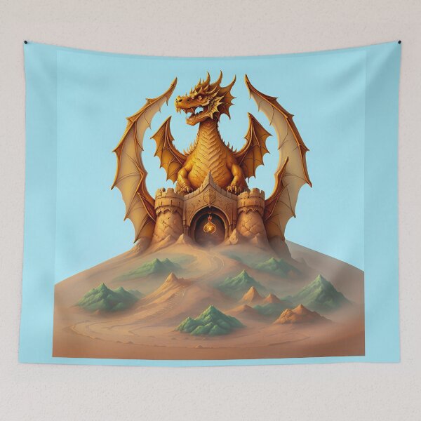 Item preview, Dragon Castle on a Mountain Peak 3 designed and sold by RADRussell.
