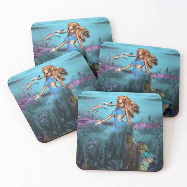 Item preview, Mermaid and Dolphins designed and sold by Patricia Brown.