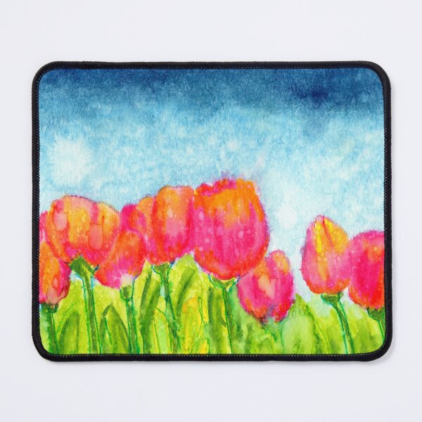 Item preview, Red Watercolor Tulips designed and sold by Danielle Dutson.