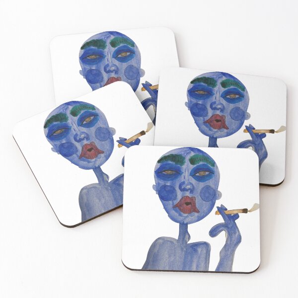 Item preview, watercolor person smoking designed and sold by bears-can-draw.