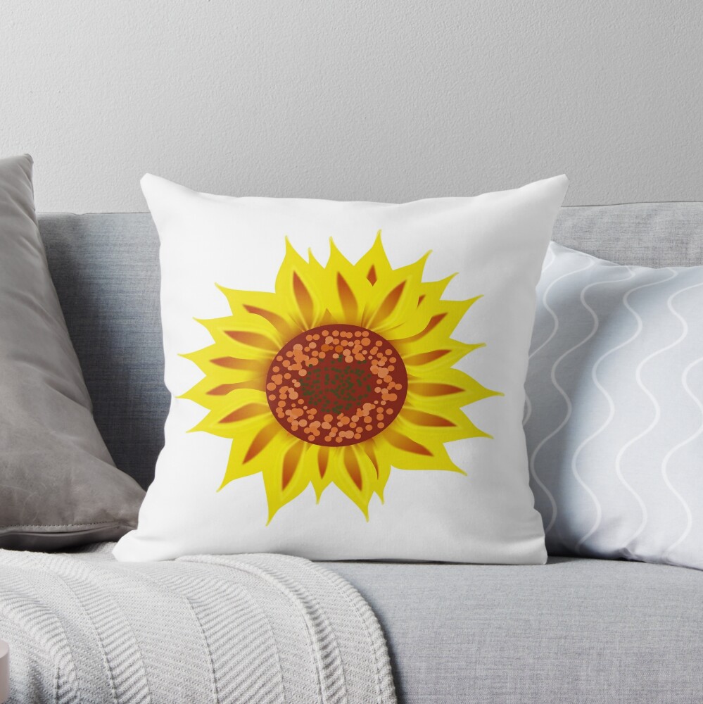 sunflower rainbow pillow