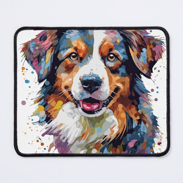 Artikelvorschau, Australian Shepherd Brushstroke Paws entworfen und verkauft von DooodleGod.