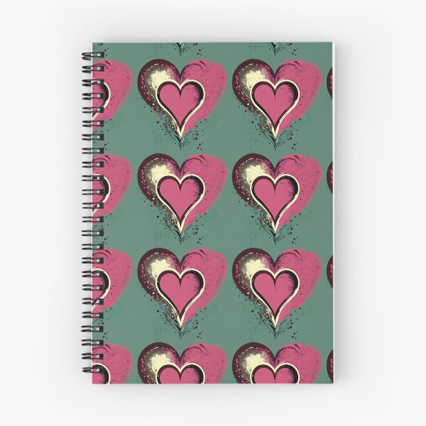 Item preview, Grunge Pink Hearts Pattern Dark Green Background designed and sold by Aaron2610.