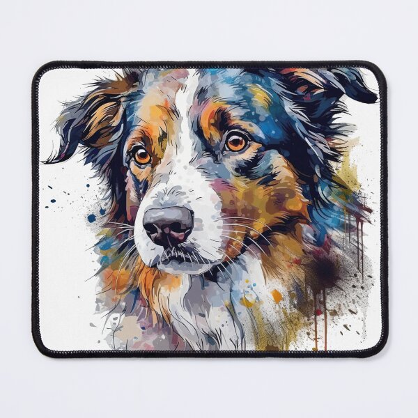 Item preview, Bold Painting of an Active Australian Shepherd designed and sold by DooodleGod.