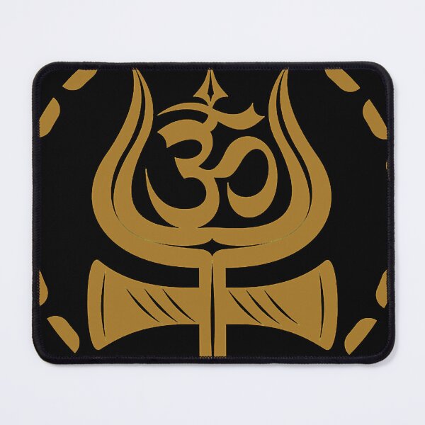 Item preview, Golden shiv trishul with ohm designed and sold by augustineshae.