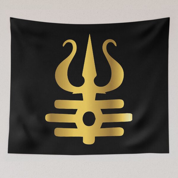 Item preview, Lord shiva golden trishul diseñador de ilustraciones designed and sold by augustineshae.