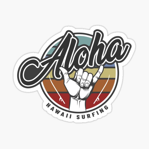 Live Aloha ~ Shaka Splatter  Sticker - Sunshine + Saltwater