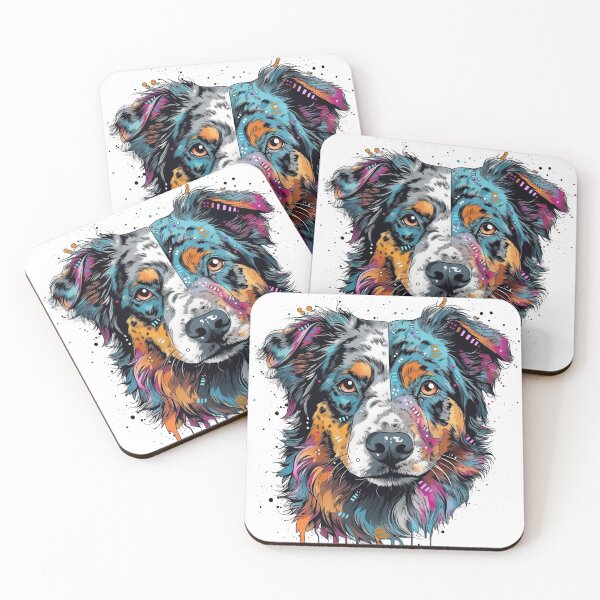Item preview, Furry Corner Art: Australian Shepherd Mixed Media designed and sold by DooodleGod.