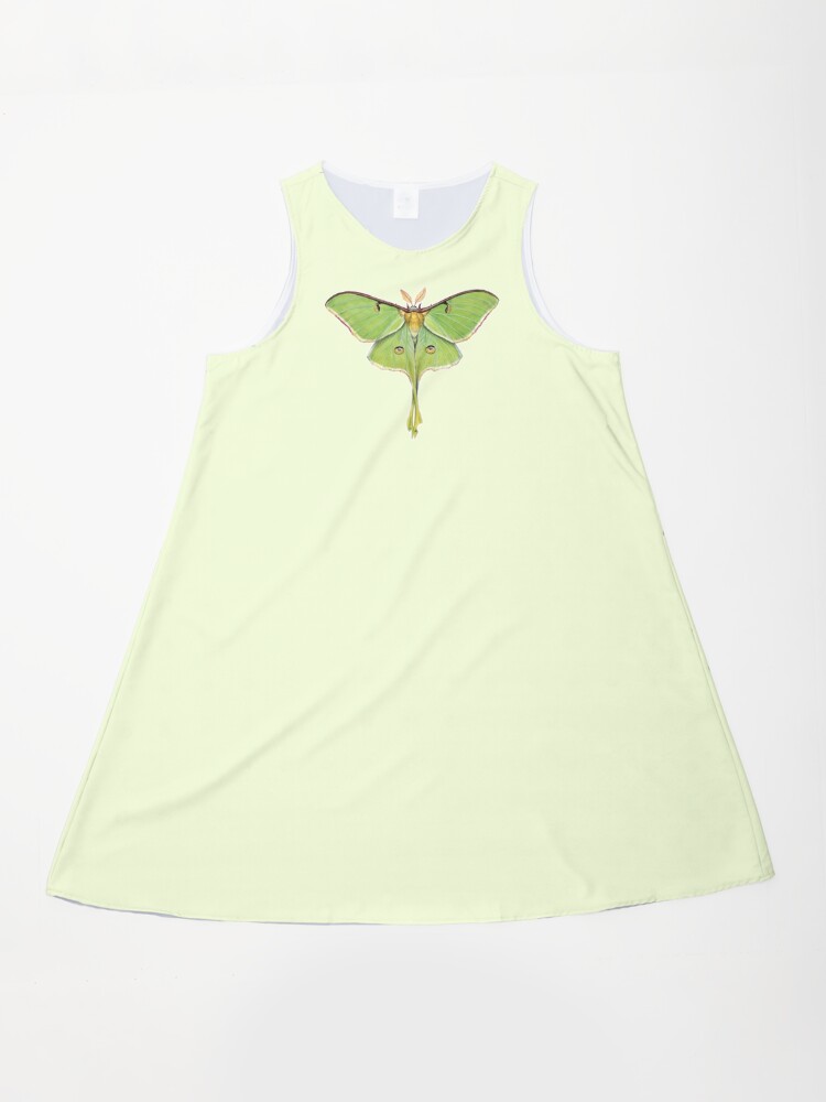 green moth dress Silk Dress Moth Print Multicolor / Medium (M) main image 1