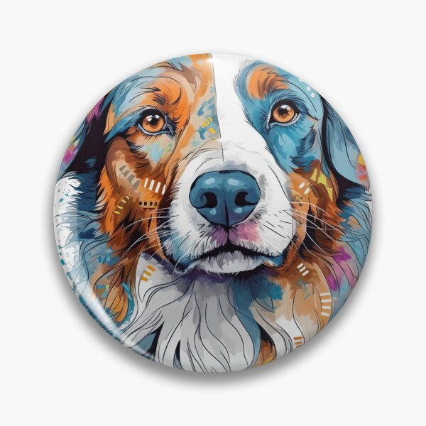 Artikelvorschau, Furry Buddies Art - Whimsical Australian Shepherd entworfen und verkauft von DooodleGod.