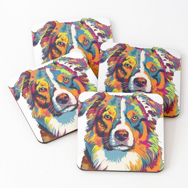 Item preview, cute Australian Shepherd Pop-Art Design designed and sold by DooodleGod.
