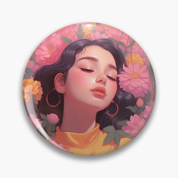 Aperçu de l'œuvre Belle femme Chill Floral Vibe créée et vendue par FeltDesigns.