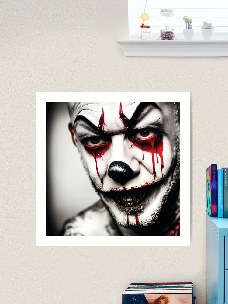 Kissing booth|dark fantasy cheapest clown art|acrylic painting