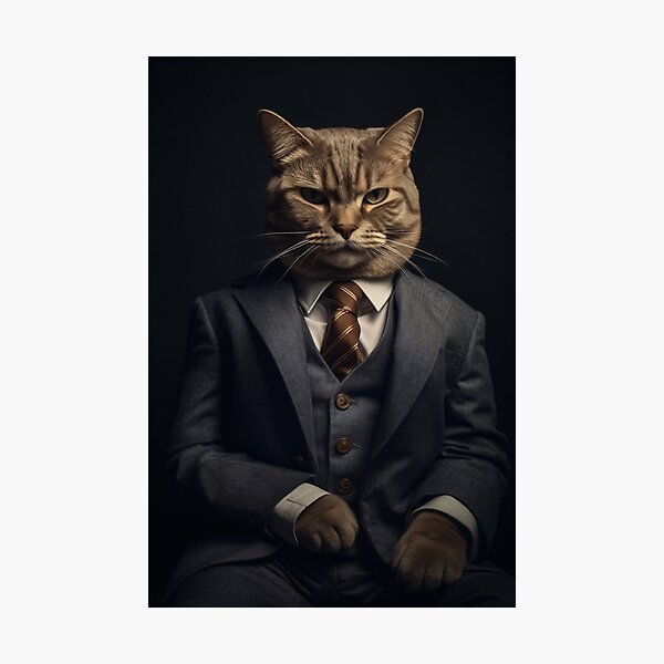 Item preview, Classy Cat in Tuxedo - Cat Art for Cat Lovers designed and sold by Turocks.