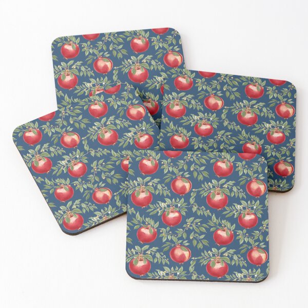 Item preview, Pomegranates in Blue for Rosh Hashanah designed and sold by JewWhoHasItAll.