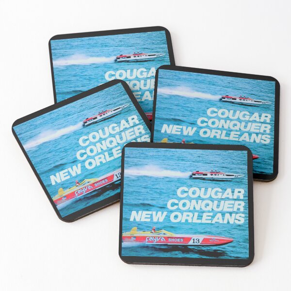 Item preview, Offshore Powerboat Racing Cougar Conquer New Orleans Vintage Classic designed and sold by ChristinasMess.