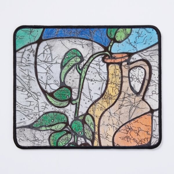 Item preview, Stained Glass Planter Jug designed and sold by WiseArtyAnswers.