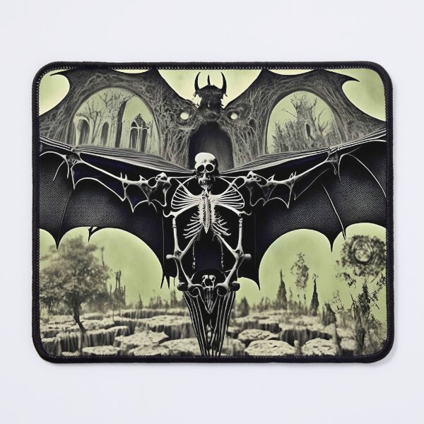 Item preview, Skeleton Bat, Skull Landscape, Fantasy Art, Deviant Art, goth, Gothic designed and sold by Anticulture.