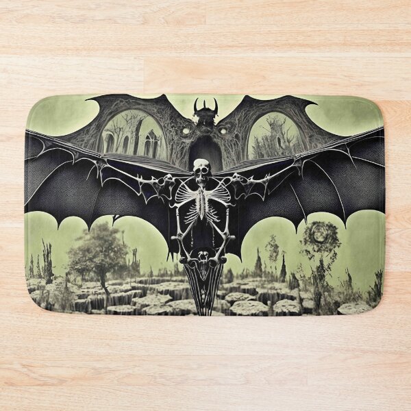 Item preview, Skeleton Bat, Skull Landscape, Fantasy Art, Deviant Art, goth, Gothic designed and sold by Anticulture.