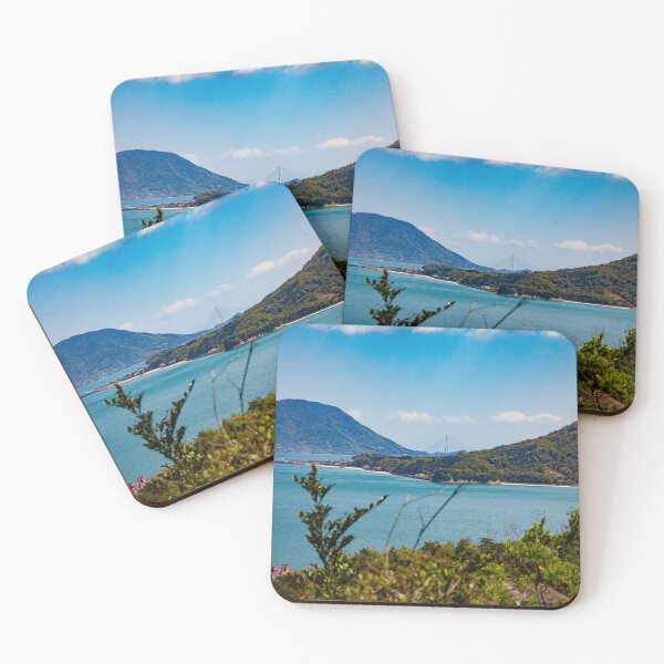 Item preview, Deep blue ocean and mountain paradise designed and sold by Shizenkai.