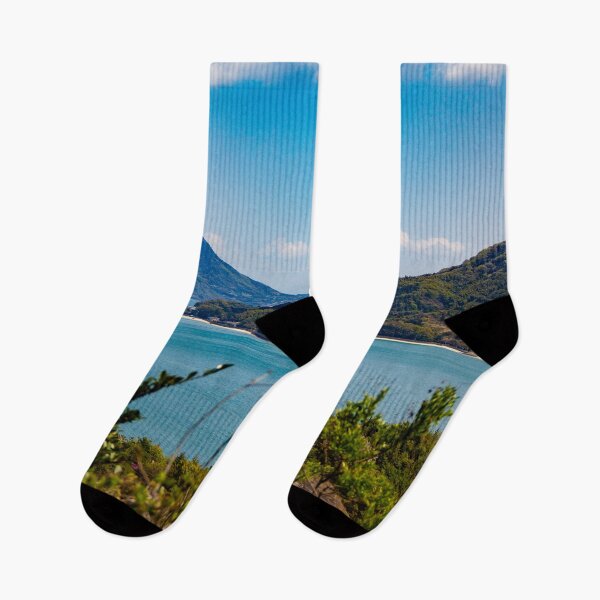 Item preview, Deep blue ocean and mountain paradise designed and sold by Shizenkai.