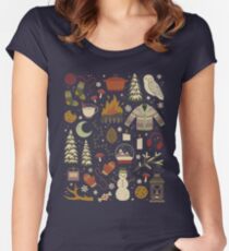 Winter Nights Fitted Scoop T-Shirt