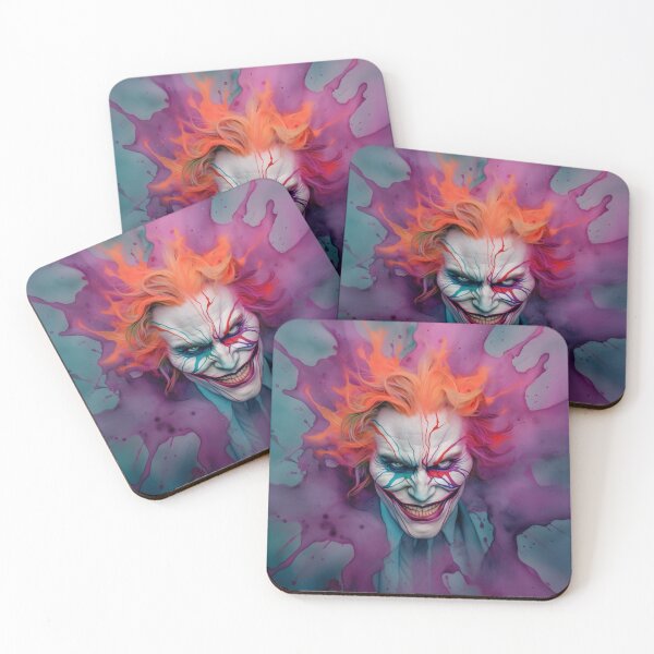 Item preview, Sinister Psycho Clown Dark Fantasy Jester Trippy Clown designed and sold by JD72shirtshop.