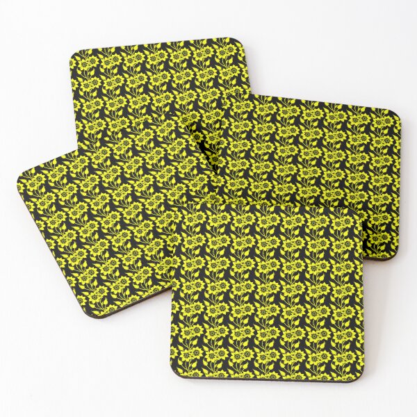 Item preview, Yellow Lotus Flowers on Black Background designed and sold by Aaron2610.