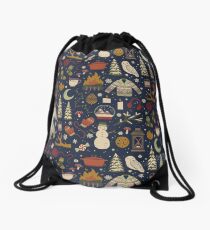Winter Nights Drawstring Bag