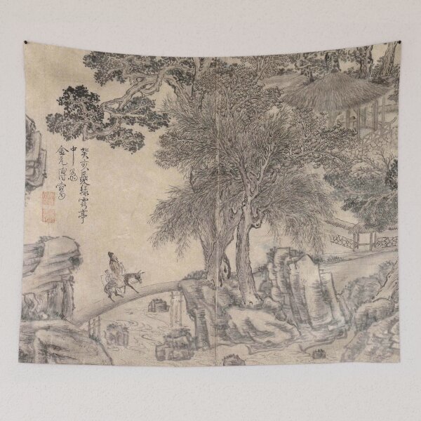 Item preview, Korean Painting Minhwa Nokaejeong designed and sold by tangerinemars.