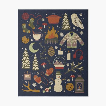 Winter Nights Art Board Print