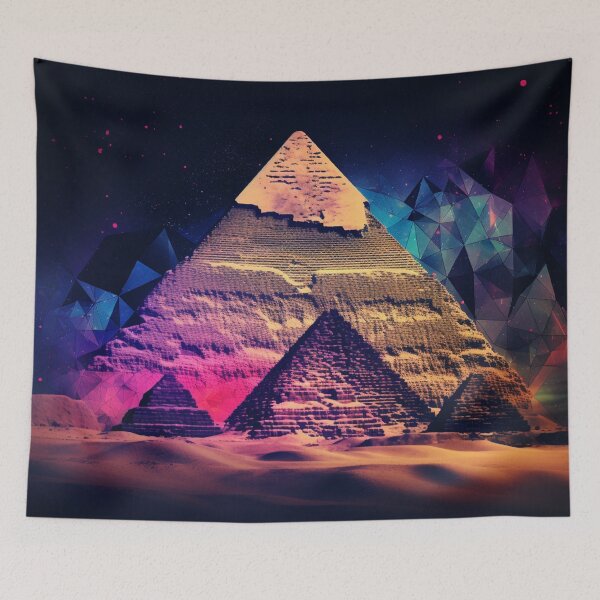 Item preview, Surrealist Pyramids of Giza - Mystical Contrasts of Ancient Egypt designed and sold by MrRobotAI.