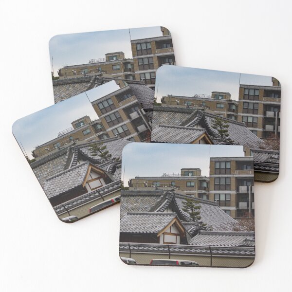 Item preview, Traditional temple architecture among modern city buildings designed and sold by Shizenkai.