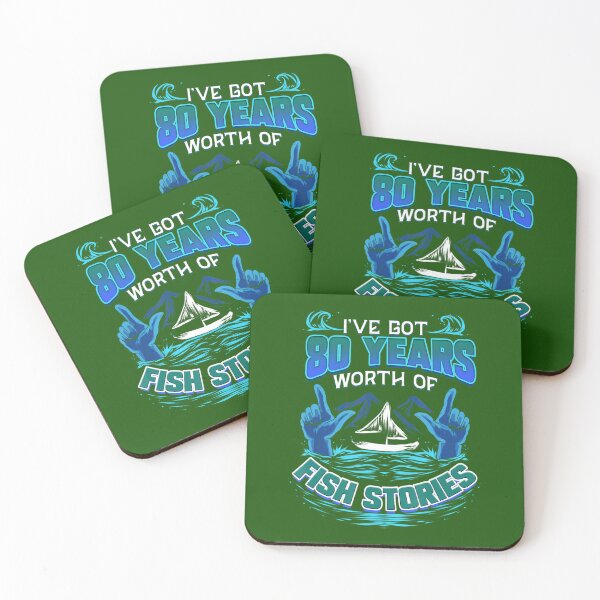 Item preview, 80th Birthday 	 for Fisherman Fishing Stories Fish 		 designed and sold by appajipatmahj.