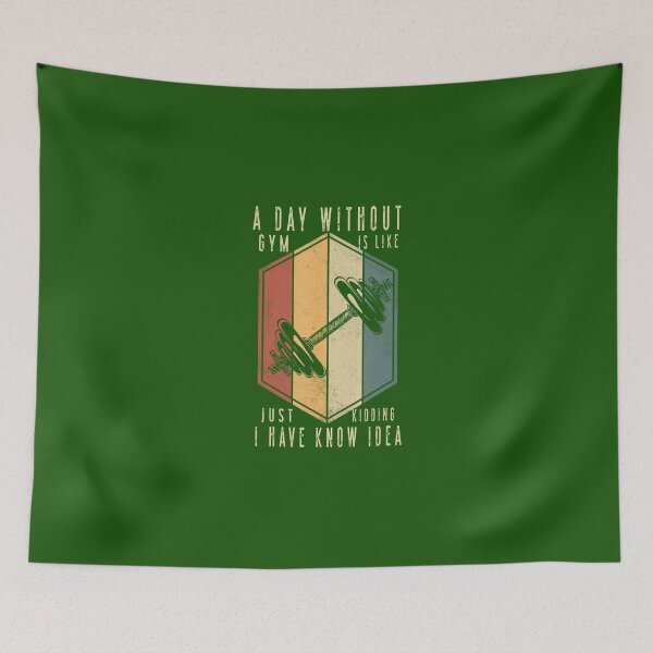 Item preview, A Day Without Gym Workout 	s Retro Dumbbell Bodybuilding 		 designed and sold by appajipatmahj.