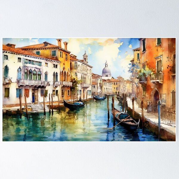 Item preview, Venice in Watercolor 1 designed and sold by FlaskLab.